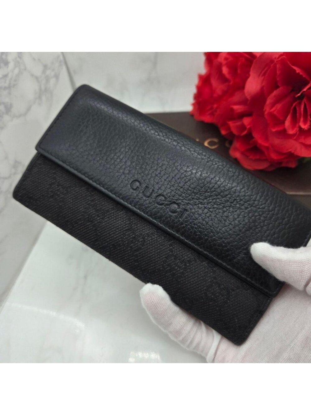 Gucci Wallet GG Canvas Leather Black - Picture 3 of 16